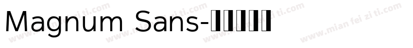 Magnum Sans字体转换